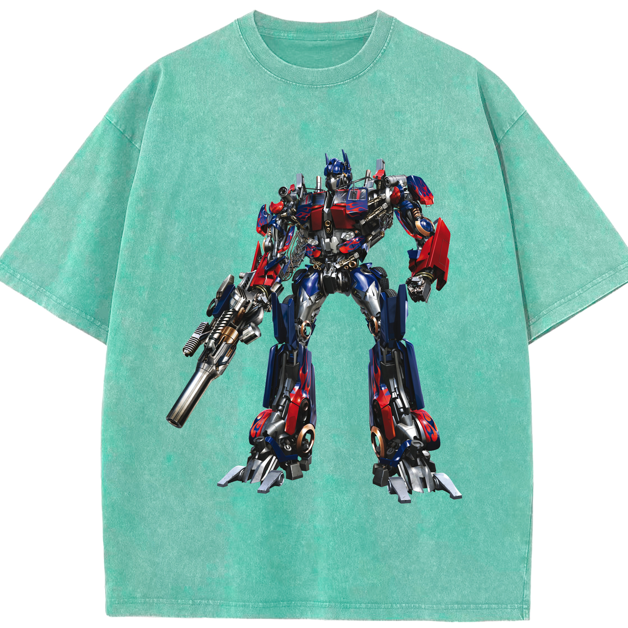 （画像用）  綿100% ヴィンテージ風 半袖Tシャツ（フロントプリント）